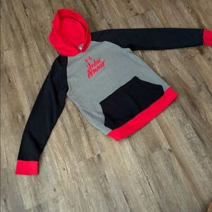 Under Armour Men’s Red, Black & Gray Crewneck Hoodie